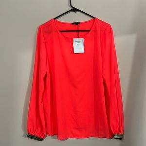 NWT coral long sleeve blouse